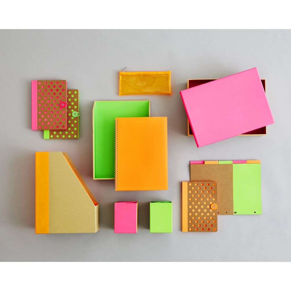 Otto A5 Kraft Notebook 192 Page Neon Pink